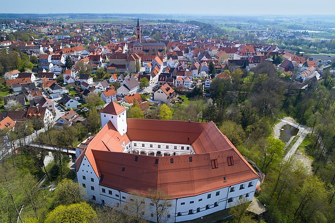 Stadt Friedberg von oben