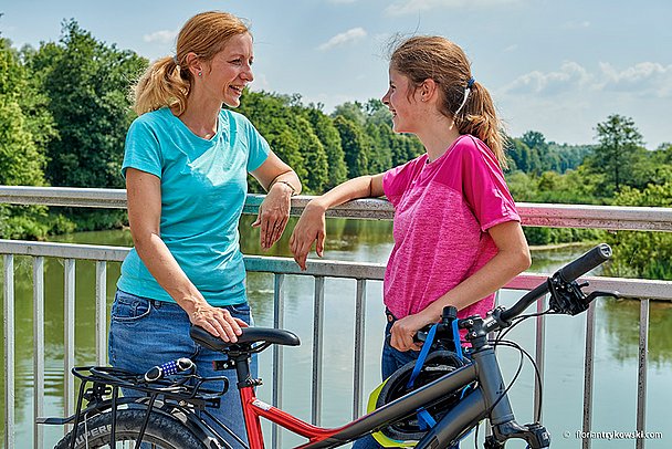 Radtour mit der Familie an der Wörnitz