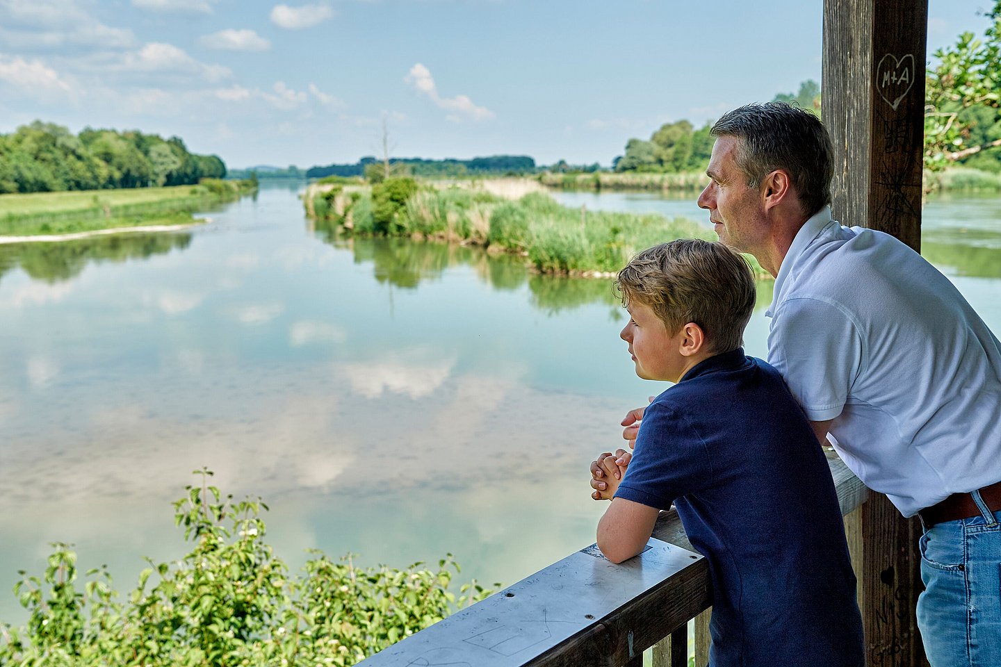 Vogelbeobachtung an der Donau, Familienausflug in Bayerisch-Schwaben