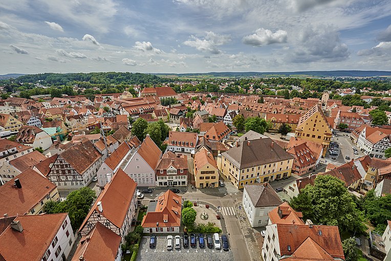 Ausblick auf Nörldingen vom Turm Daniel