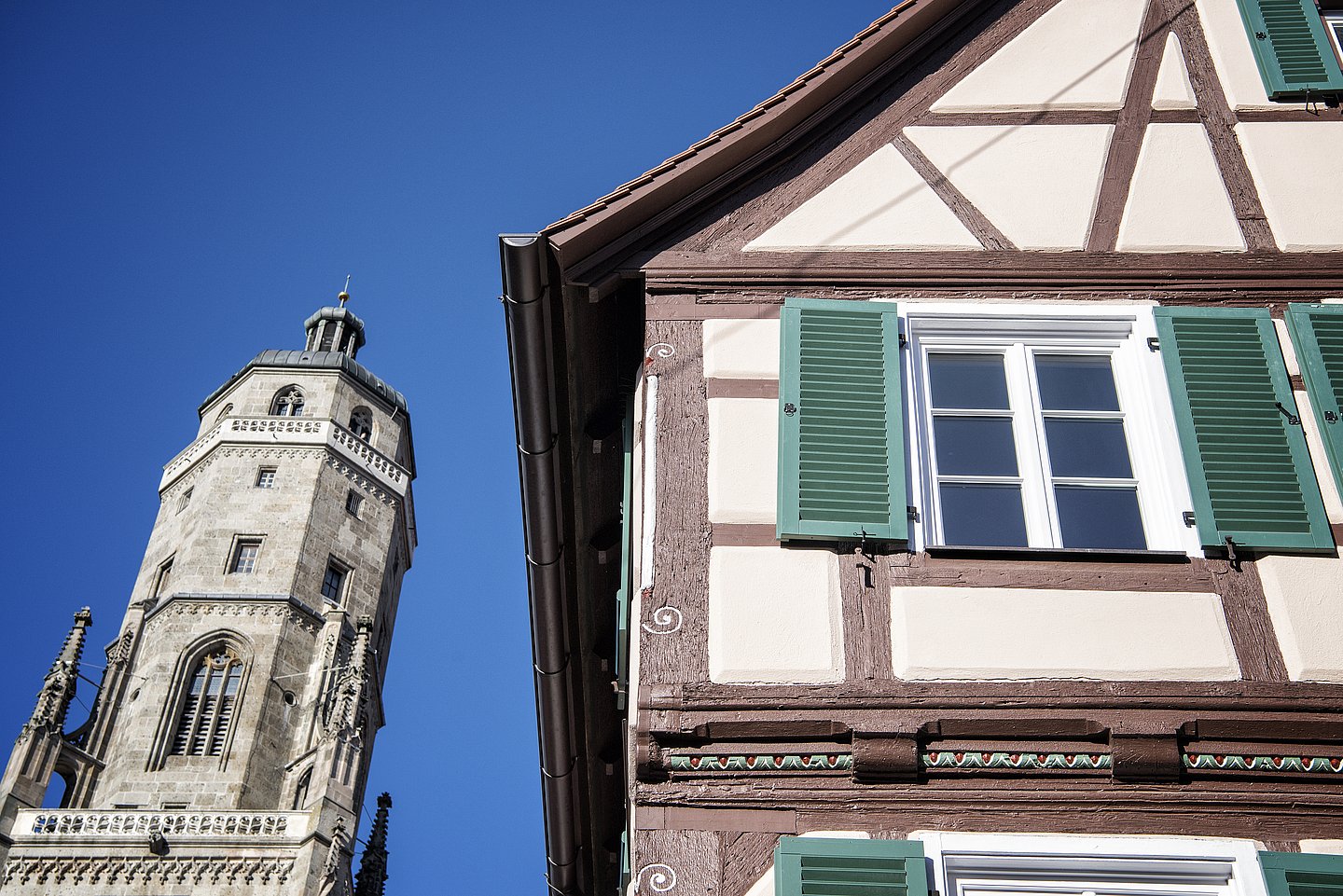 Nördlingen, Altstadt mit Daniel im Hintergrund