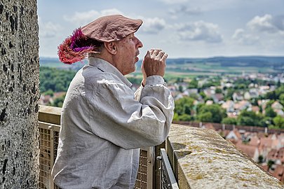 Türmer Horst Lenner auf Daniel - Gesichter Bayerisch-Schwaben