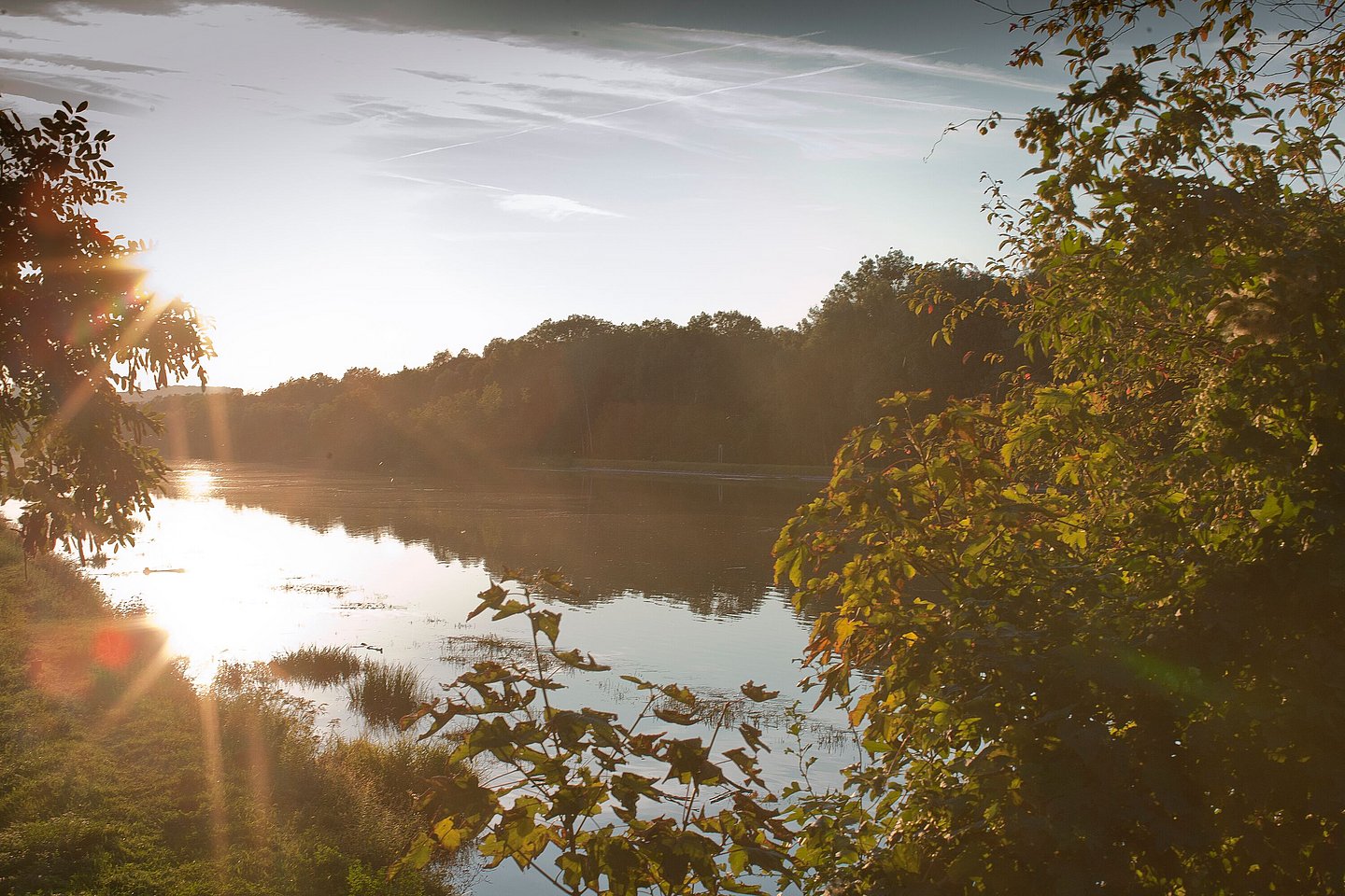 Abendstimmung an der Donau in Bayerisch-Schwaben