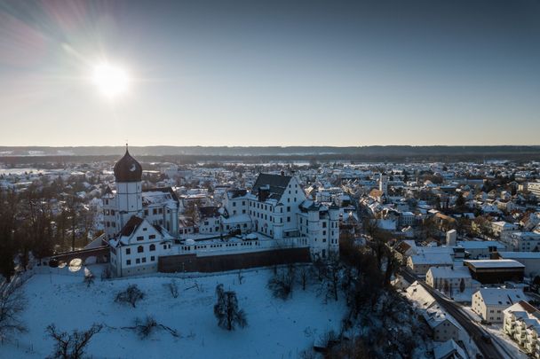 Vöhlinschloss in Illertissen im Winter