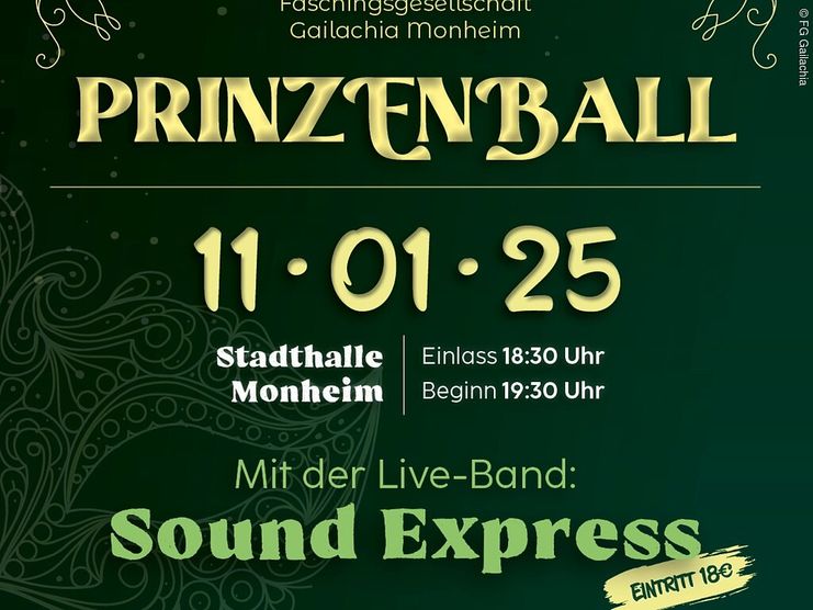 Prinzenball der FG Gailachia in Monheim