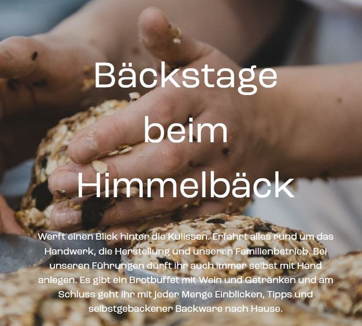 Bäckstage beim Himmelbäck